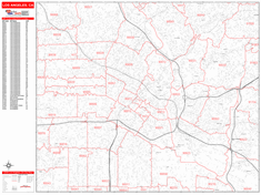 Los Angeles Metro Area Zip Code Wall Map by MarketMAPS
