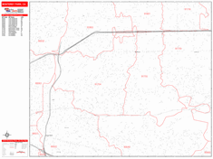 Monterey Park Metro Area Zip Code Wall Map by MarketMAPS
