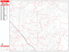 Orange Metro Area Zip Code Wall Map by MarketMAPS