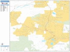 Thousand Oaks Zip Code Wall Map
