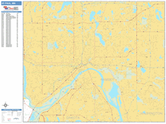 St Paul Wall Map