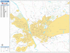 Columbia Zip Code Wall Map