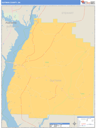 Quitman County Zip Code Wall Map