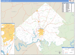 county zip map pulaski wall code ky maps basic kentucky