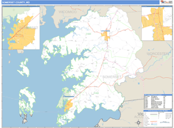 Somerset County, MD Wall Map