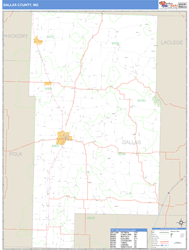 county zip map dallas wall code mo maps basic missouri