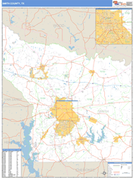 county map smith zip code tx wall texas maps basic