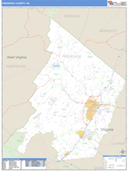 county zip map frederick code va wall maps basic virginia