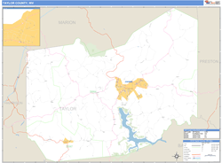 county zip map taylor wall code wv maps basic virginia west