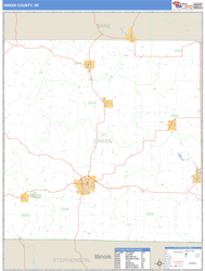 Green County, WI Wall Map