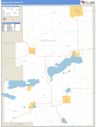 Green Lake County, WI Wall Map