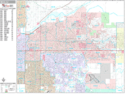 Mesa Arizona Zip Code Wall Map (Premium Style) by MarketMAPS