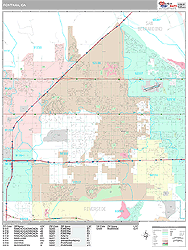Fontana California Wall Map (Premium Style) by MarketMAPS