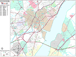 Wilmington Delaware Zip Code Wall Map (Premium Style) by MarketMAPS
