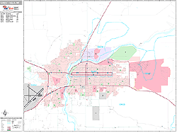 Great Falls Montana Wall Map (Premium Style) by MarketMAPS