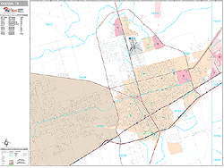 Odessa Texas Wall Map (Premium Style) by MarketMAPS