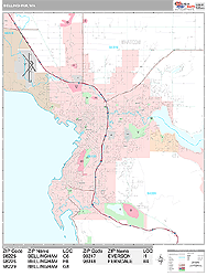Bellingham Washington Wall Map (Premium Style) by MarketMAPS