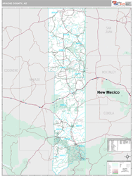 Apache County, AZ Wall Map Premium Style by MarketMAPS