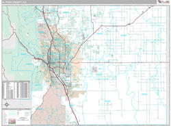 El Paso County, CO Zip Code Wall Map Premium Style by MarketMAPS