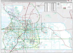Orange County, FL Zip Code Wall Map Premium Style by MarketMAPS