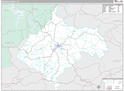 Morgan County, KY Zip Code Wall Map Premium Style by MarketMAPS