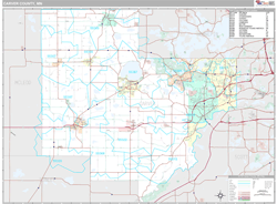 Carver County, MN Wall Map Premium Style by MarketMAPS