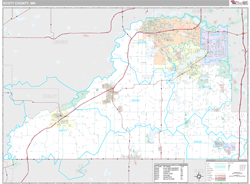 Scott County, MN Wall Map Premium Style by MarketMAPS