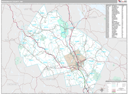 Merrimack County, NH Zip Code Wall Map Premium Style by MarketMAPS