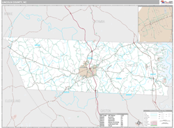 Lincoln County, NC Wall Map Premium Style by MarketMAPS