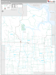 Dunn County, ND Wall Map Premium Style by MarketMAPS