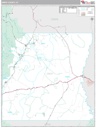 Emery County, UT Zip Code Wall Map Premium Style by MarketMAPS
