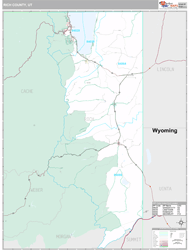 Rich County, UT Wall Map Premium Style by MarketMAPS