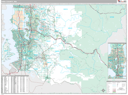 King County, WA Wall Map Premium Style by MarketMAPS