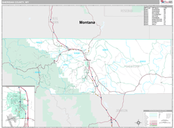 Sheridan County, WY Wall Map Premium Style by MarketMAPS