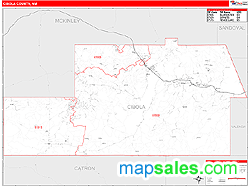 county map cibola zip nm wall code mexico maps