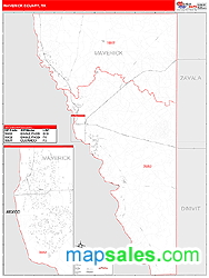 Maverick County Zip Code Wall Map