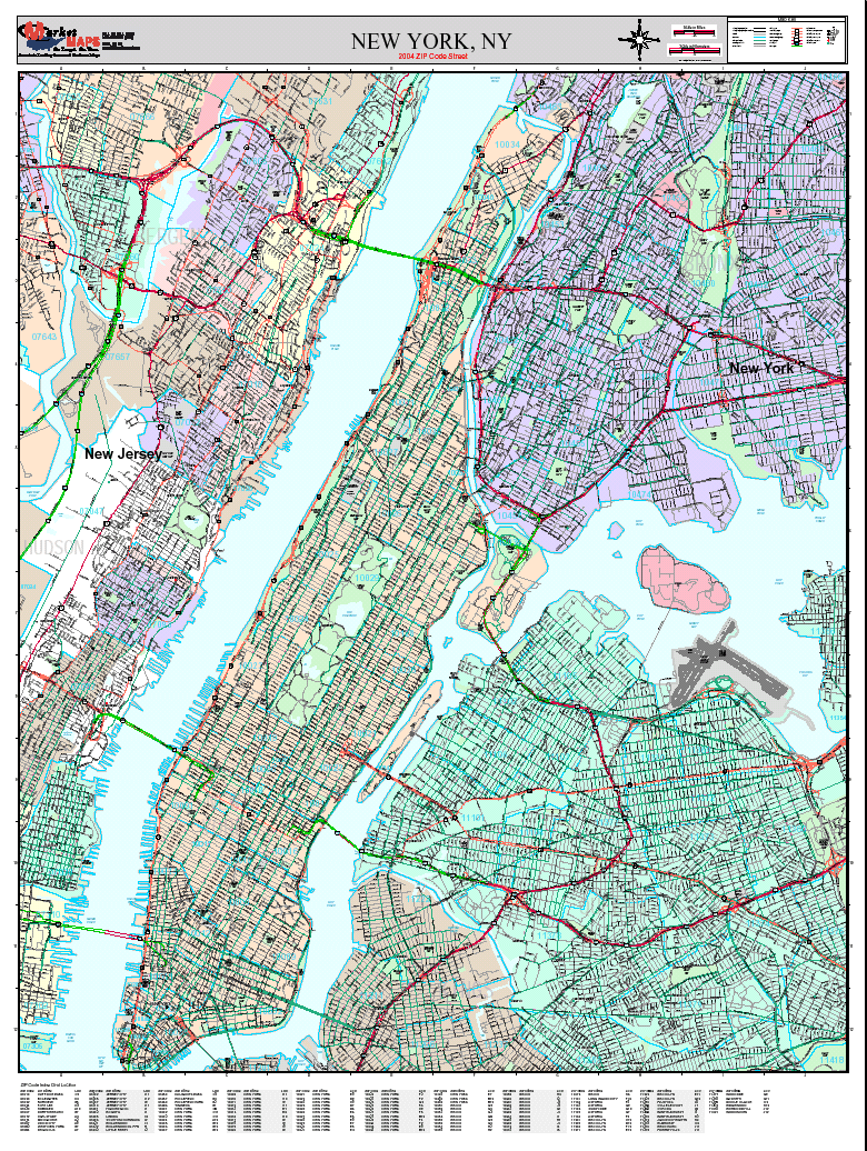 New York City wall map