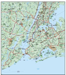 New York City wall map