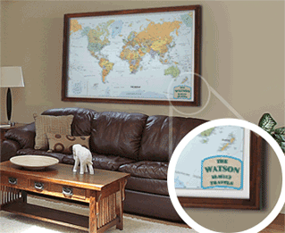 Personalized Wall Maps