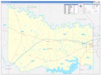 Bowie, Tx Carrier Route Wall Map