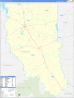 Cherokee, Tx Carrier Route Wall Map