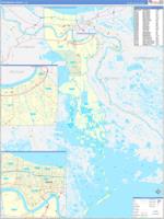 Jefferson Parish (), La Carrier Route Wall Map