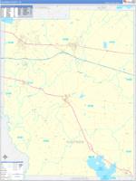 Kaufman, Tx Carrier Route Wall Map