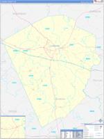 Laurens, Ga Carrier Route Wall Map