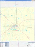 Lubbock, Tx Carrier Route Wall Map