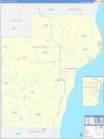 Manitowoc, Wi Carrier Route Wall Map