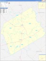 Milam, Tx Carrier Route Wall Map