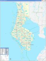 Pinellas, Fl Carrier Route Wall Map