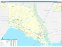 St. Tammany Parish (), La Carrier Route Wall Map