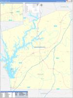 Troup, Ga Carrier Route Wall Map